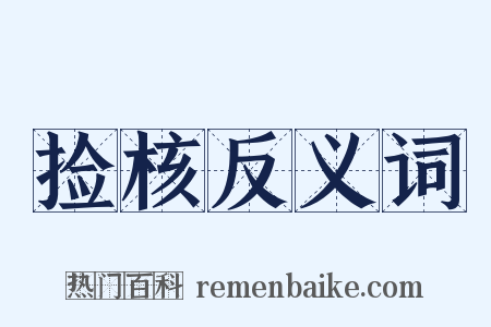 捡核反义词是什么意思的图片